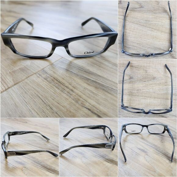 ?NWOT Chloe Gray Horn Eyeglasses, Cloth, & Hardshell Case main image 10